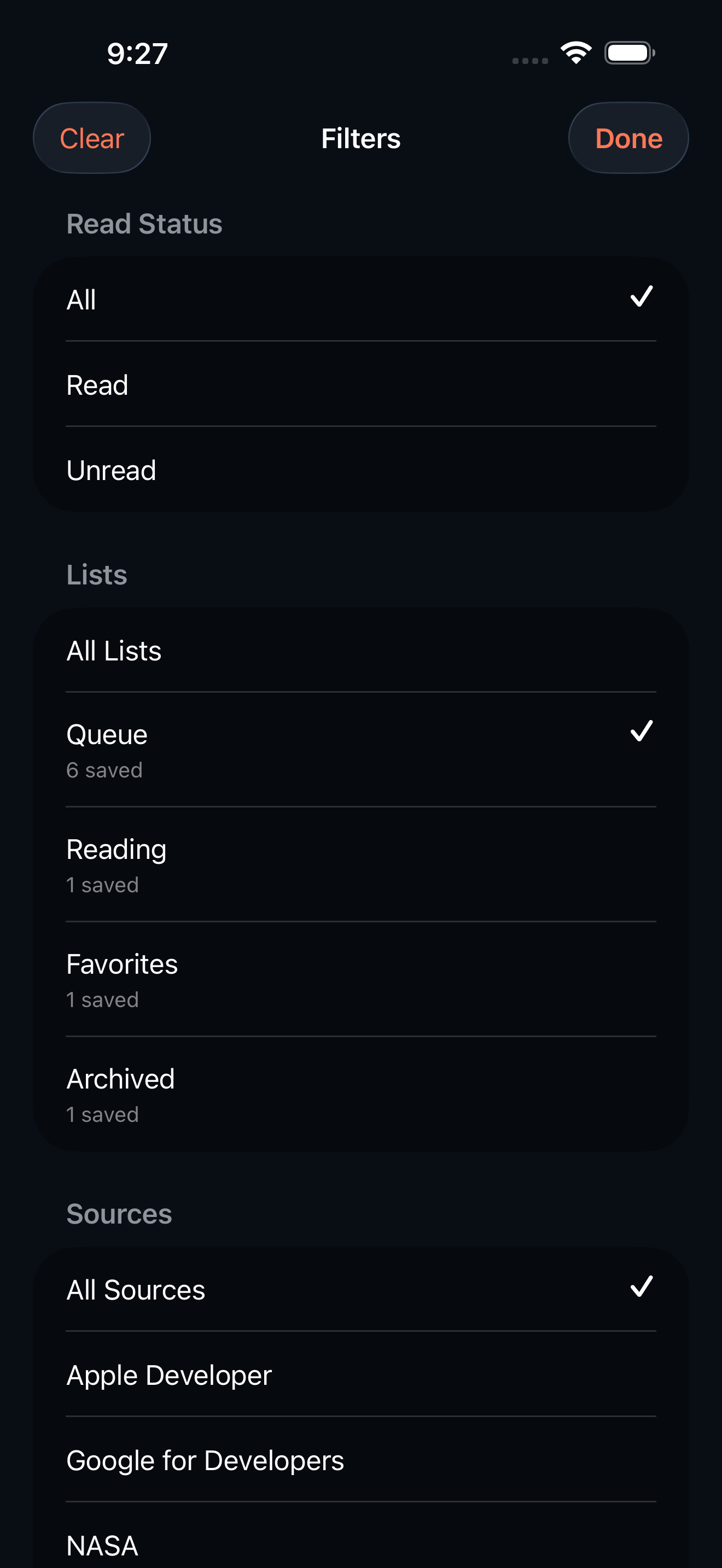 bookmarks: bookmarks iphone feature library filters