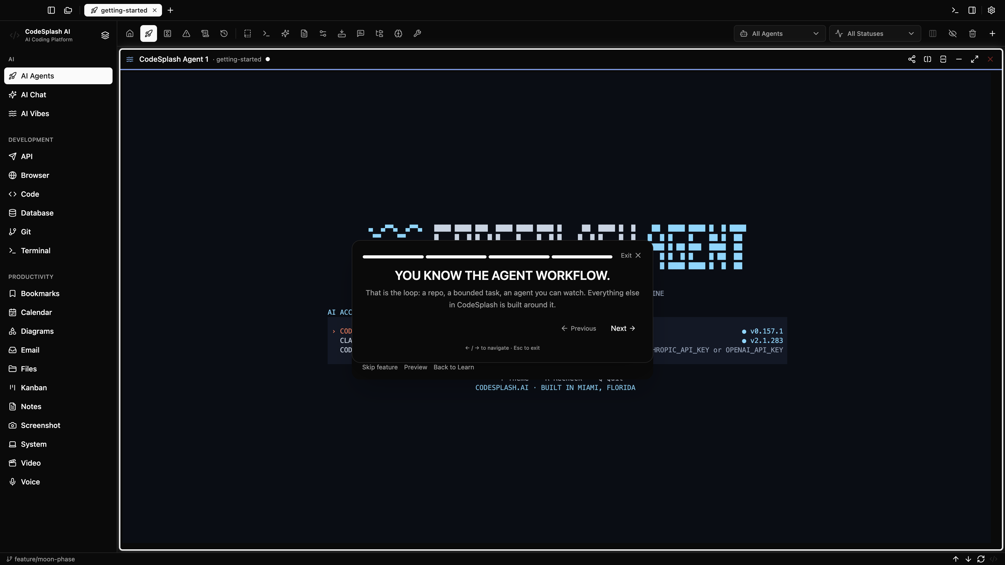 You know the agent workflow. — Your first agent task