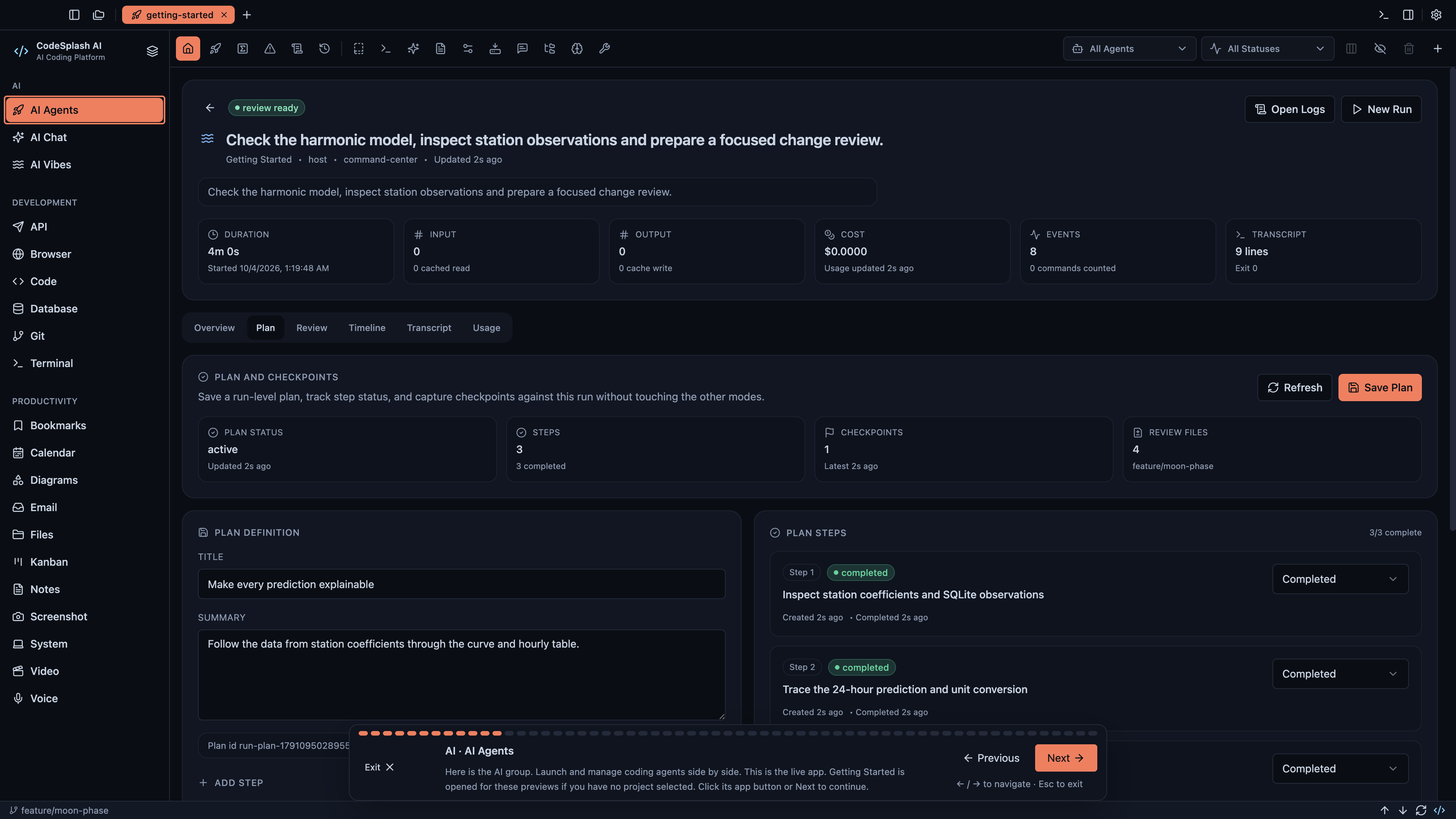 AI · AI Agents — Welcome to CodeSplash AI