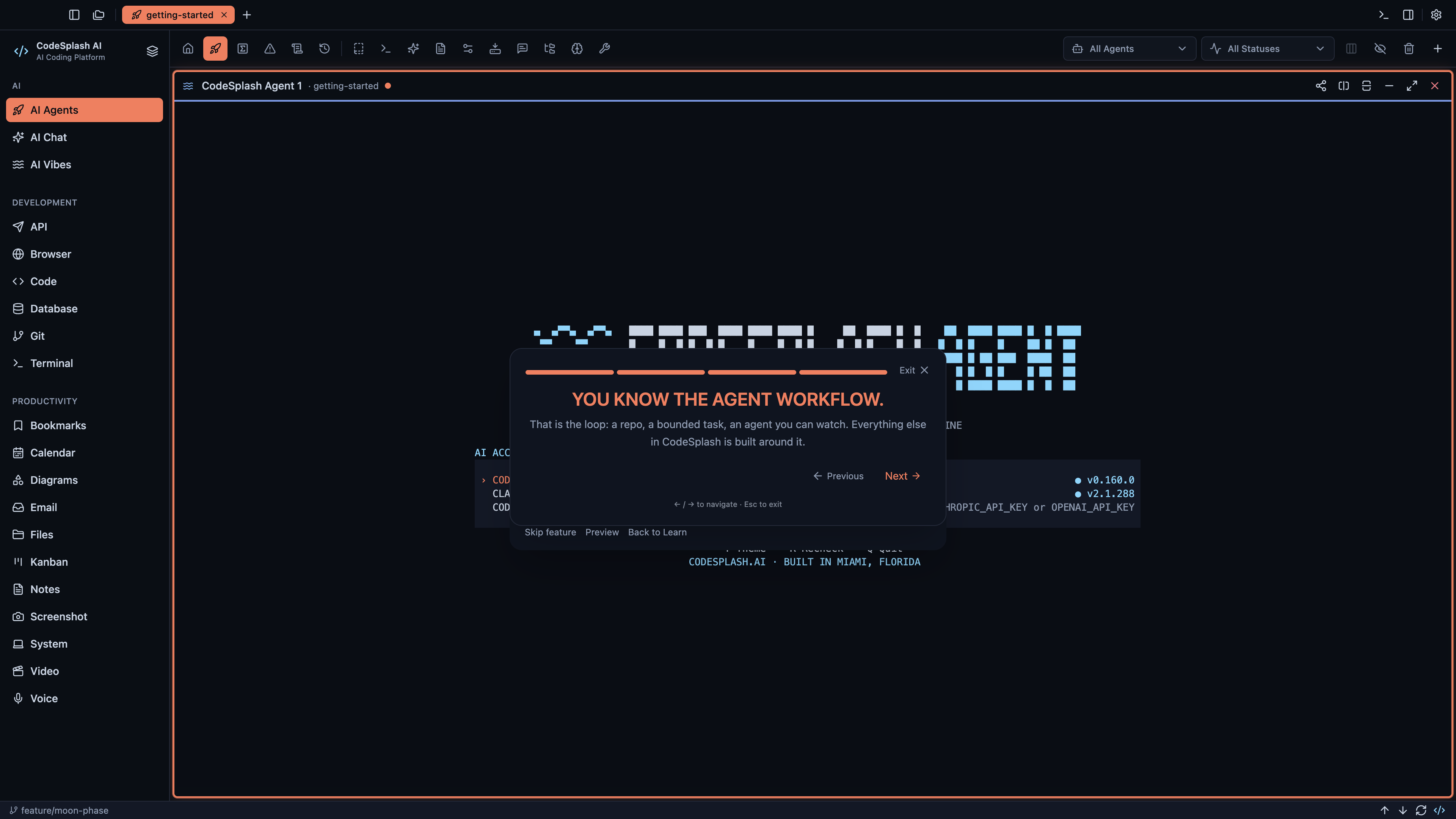 You know the agent workflow. — Your first agent task