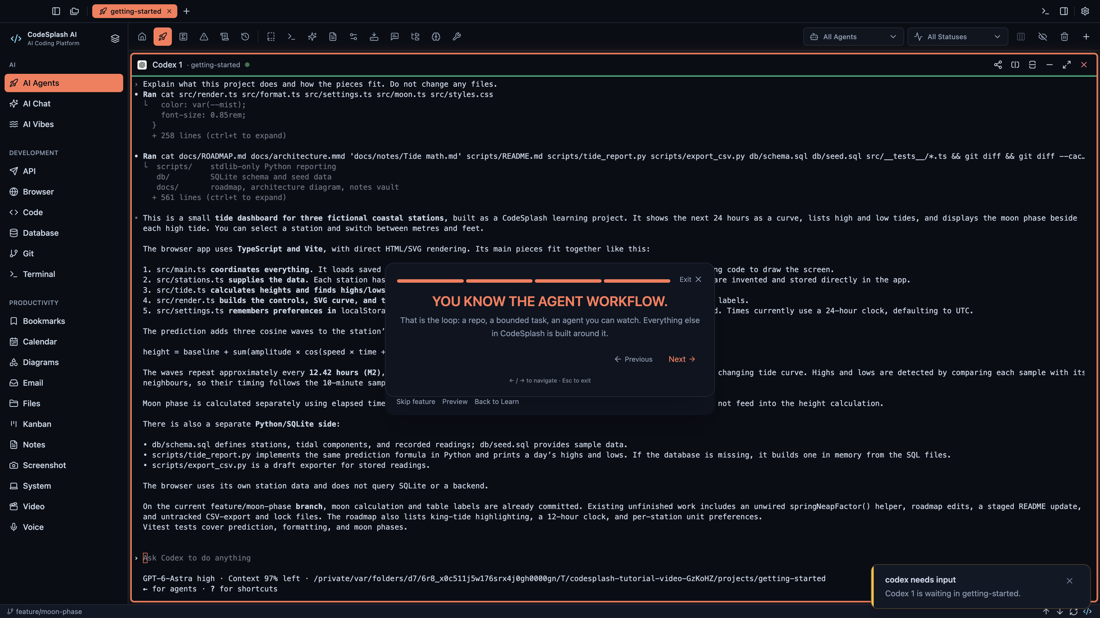 You know the agent workflow. — Your first agent task