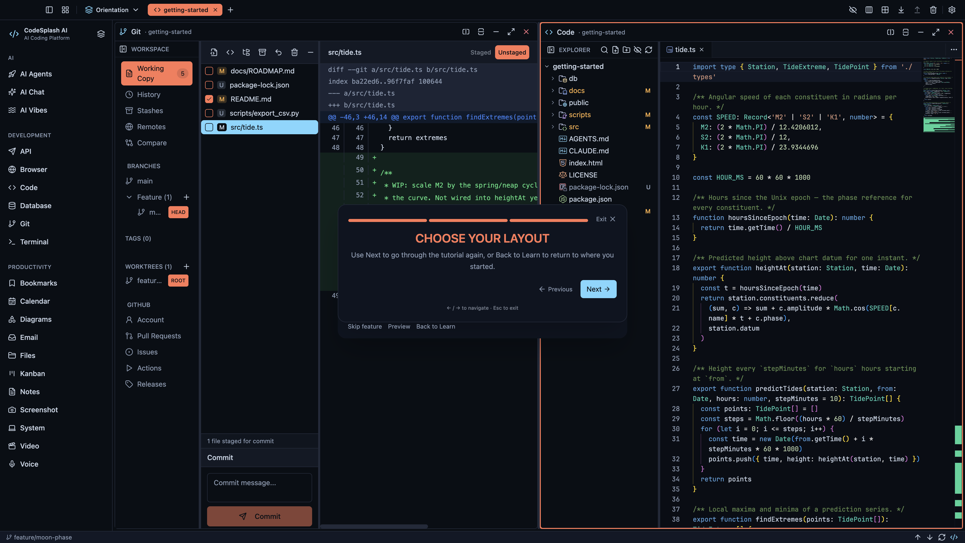 Choose your layout — Workspaces and panel controls