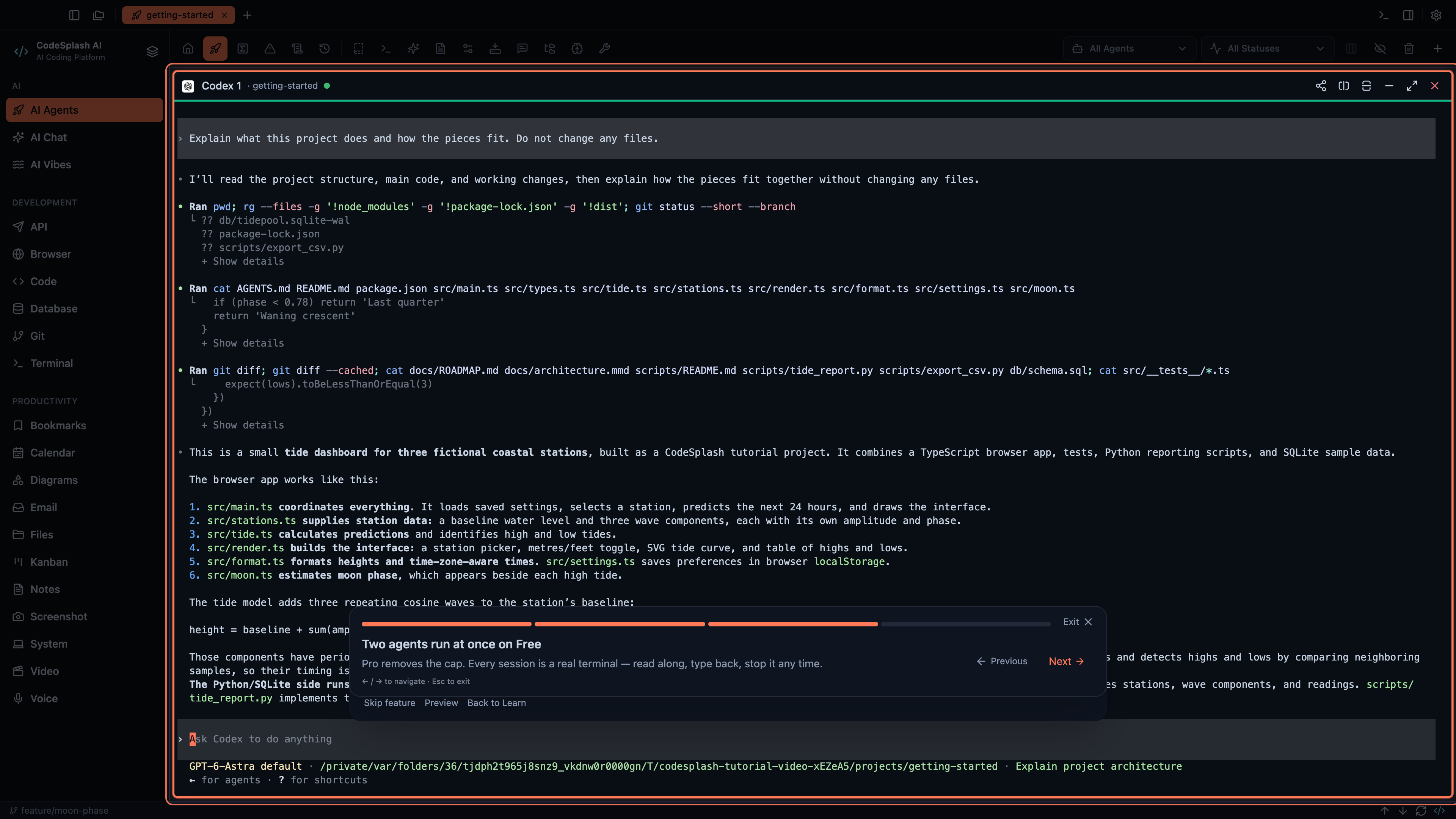 Two agents run at once on Free — Your first agent task