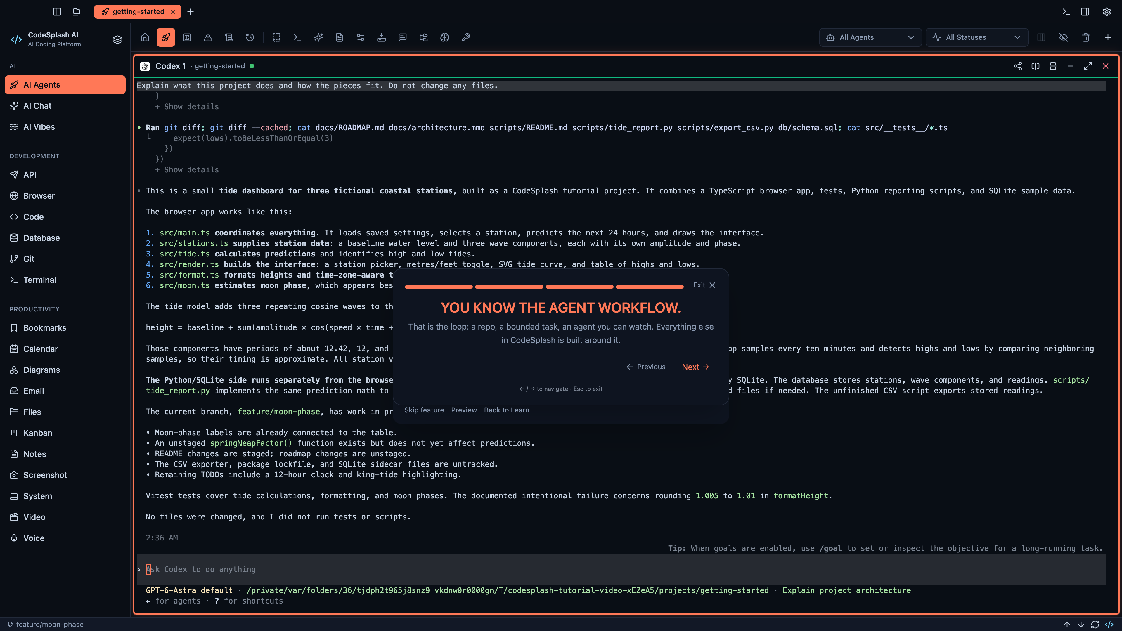 You know the agent workflow. — Your first agent task