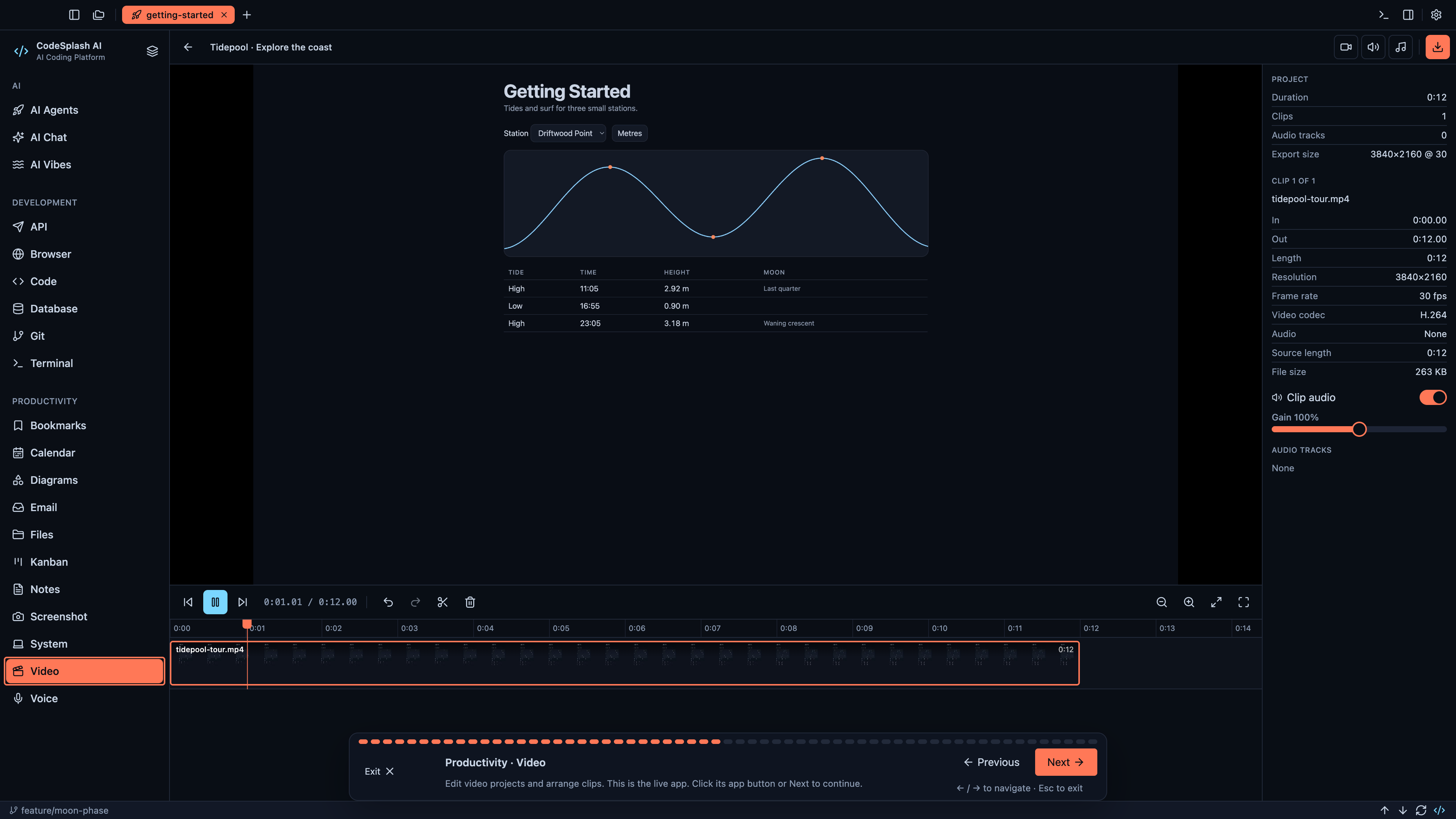 Productivity · Video — Welcome to CodeSplash AI
