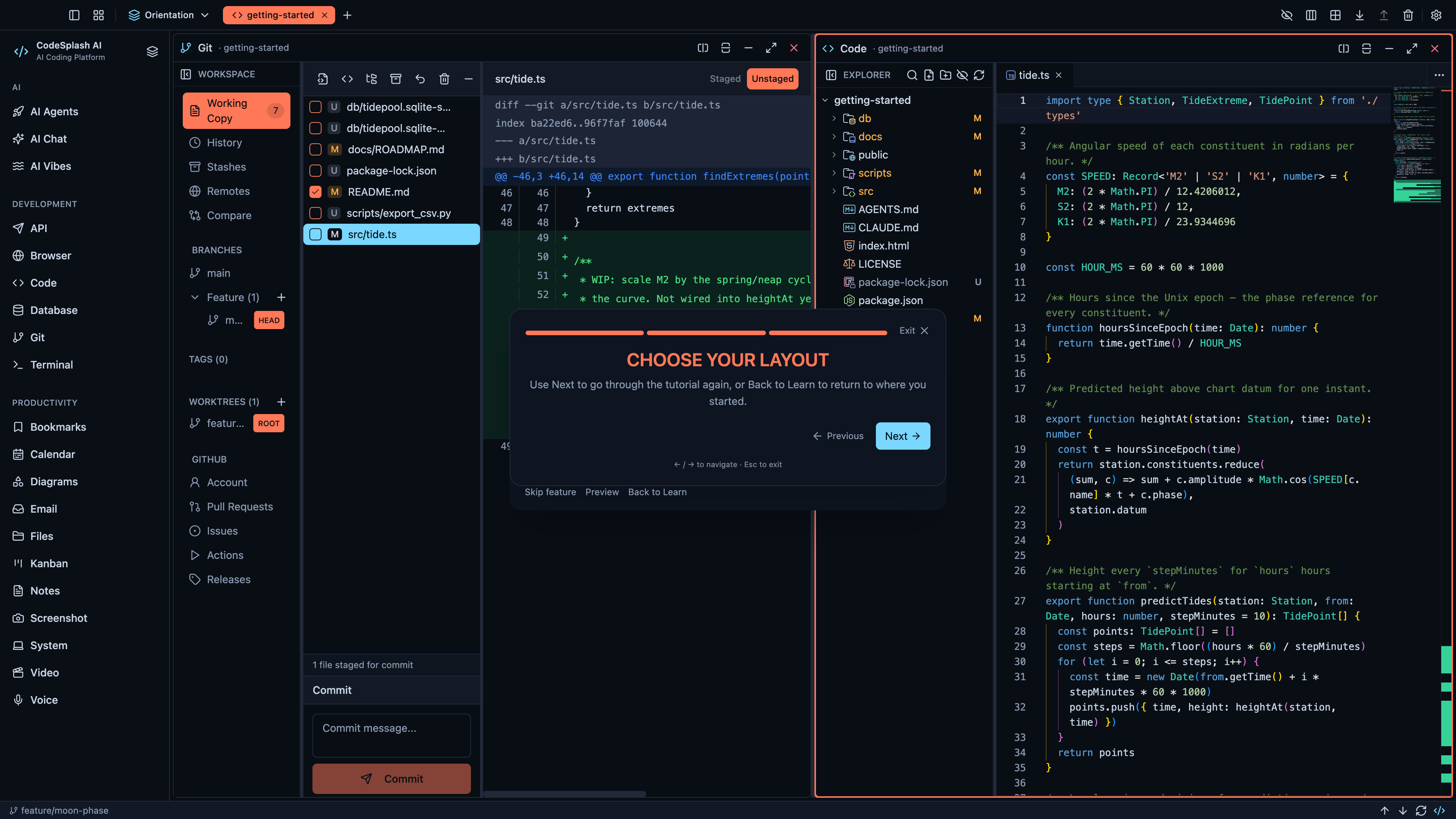 Choose your layout — Workspaces and panel controls