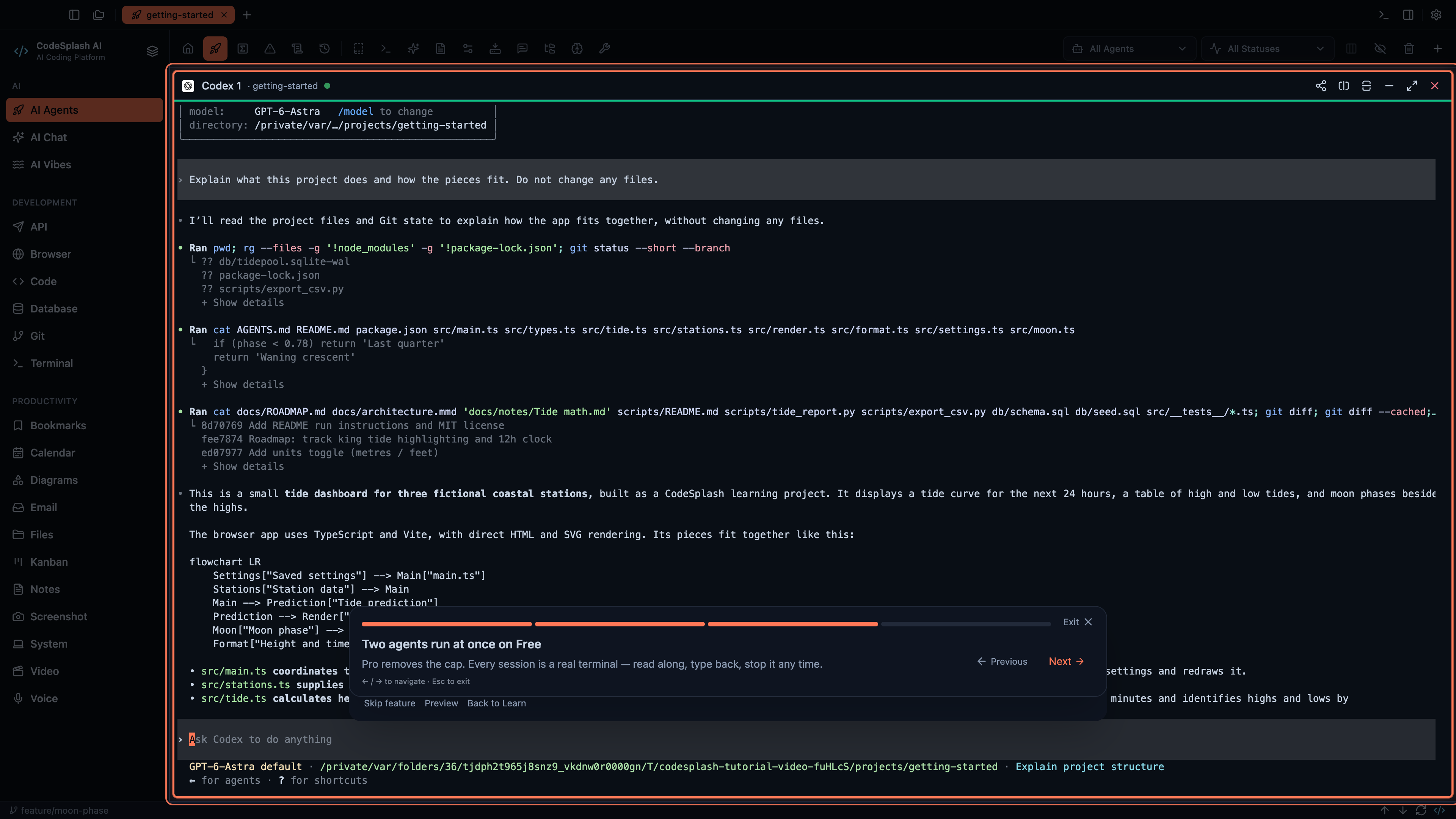 Two agents run at once on Free — Your first agent task