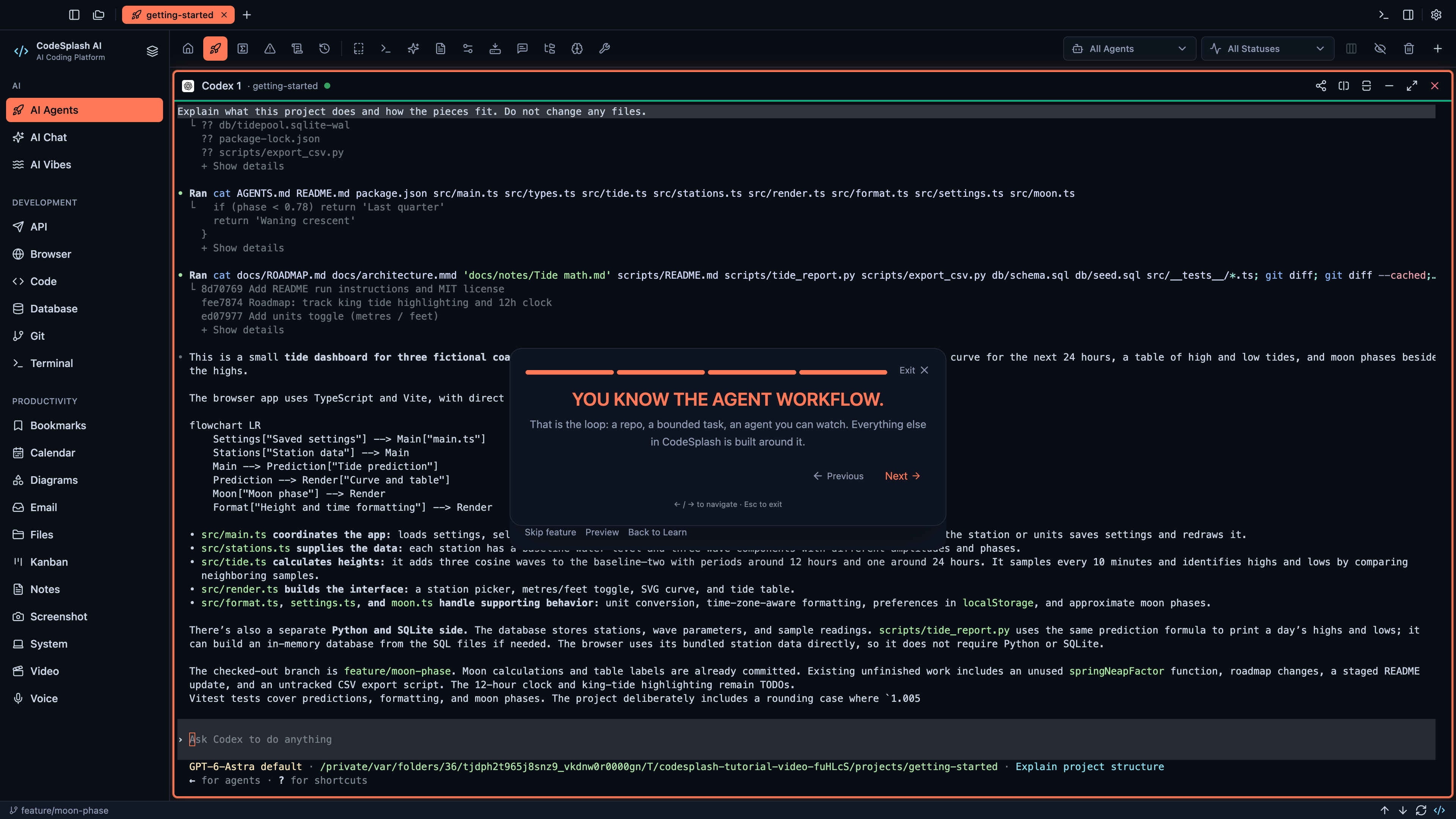 You know the agent workflow. — Your first agent task