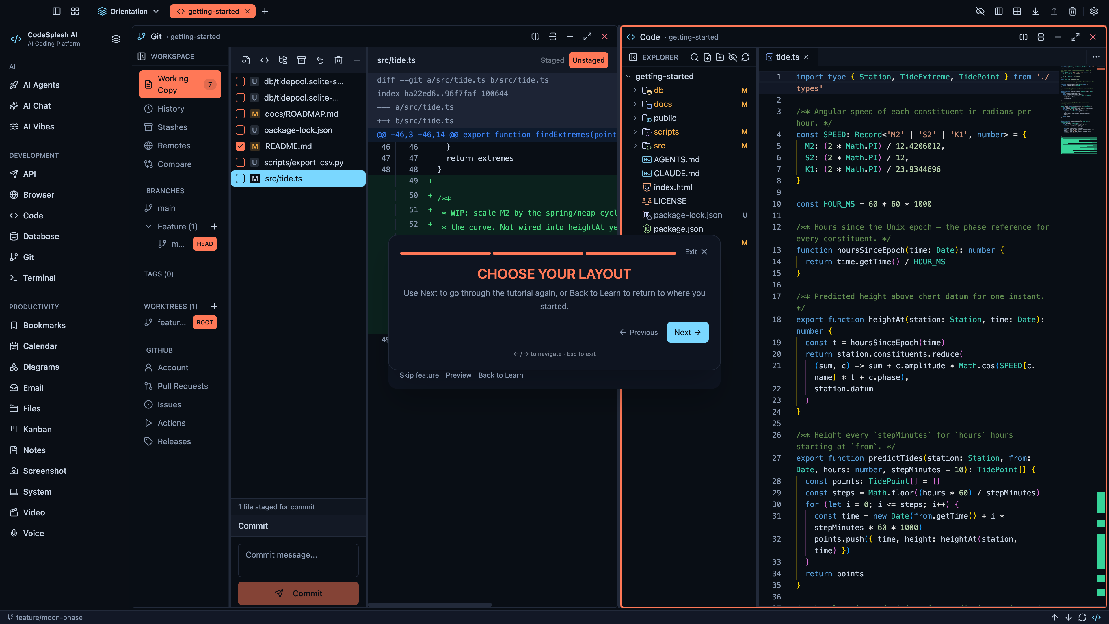 Choose your layout — Workspaces and panel controls