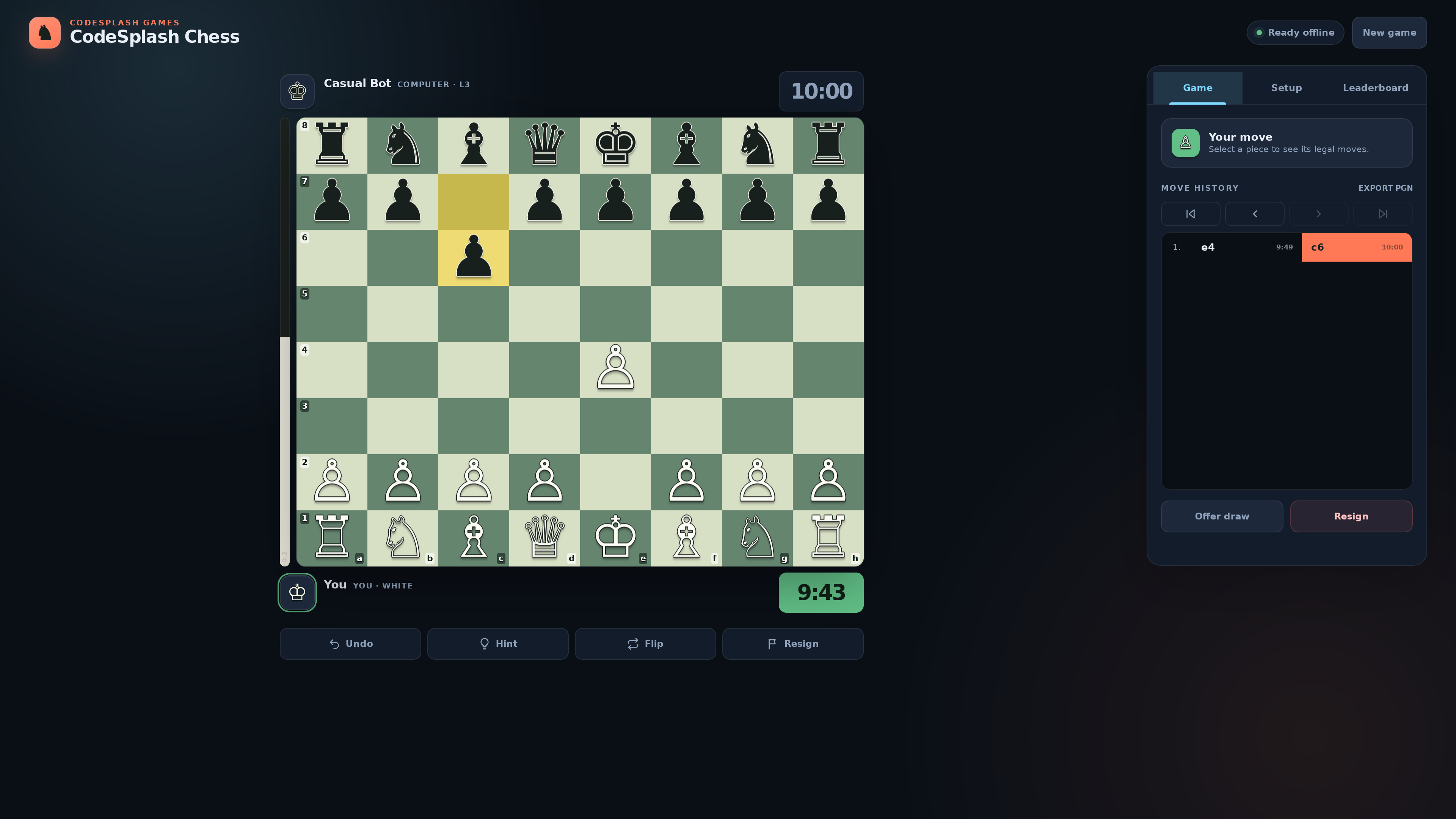 games: chess first exchange