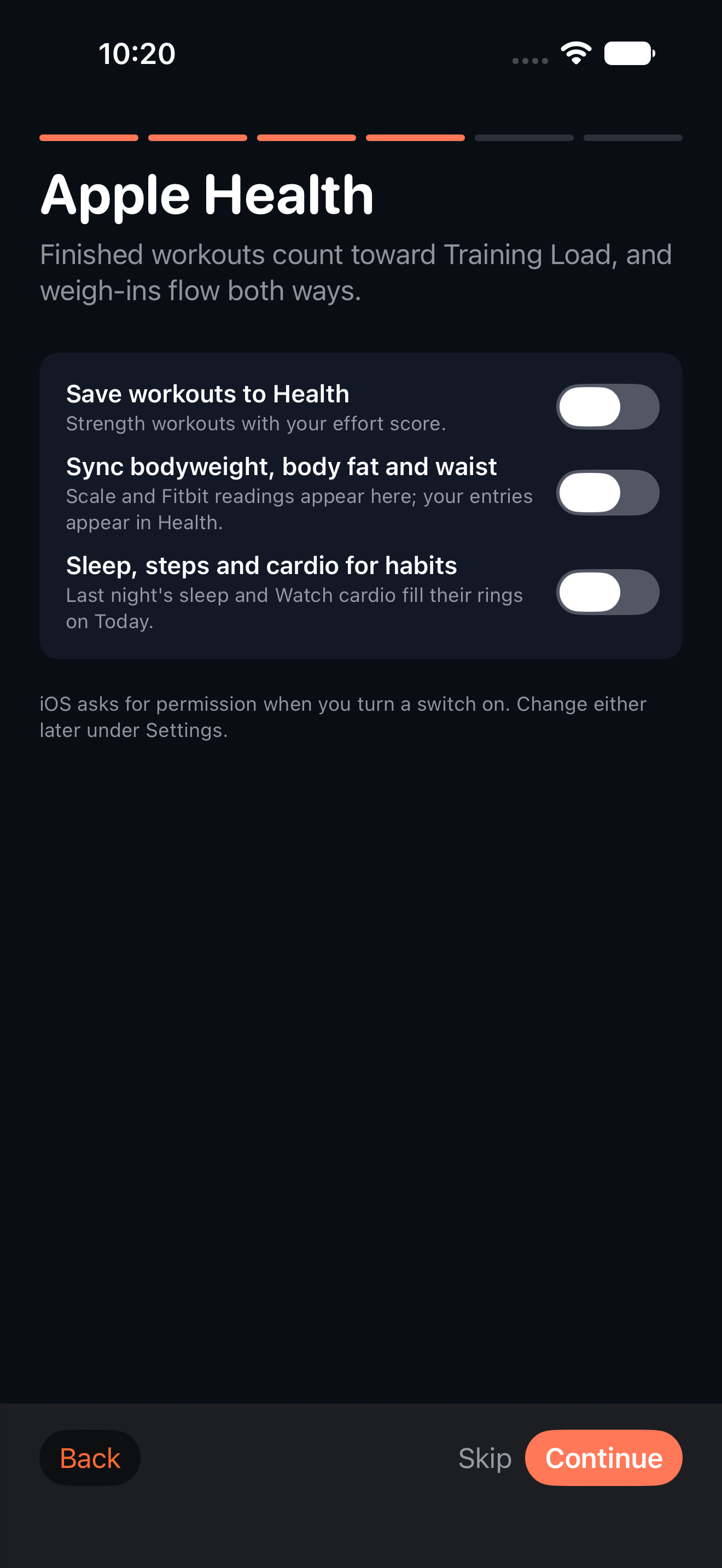 gym: gym iphone onboarding step 2