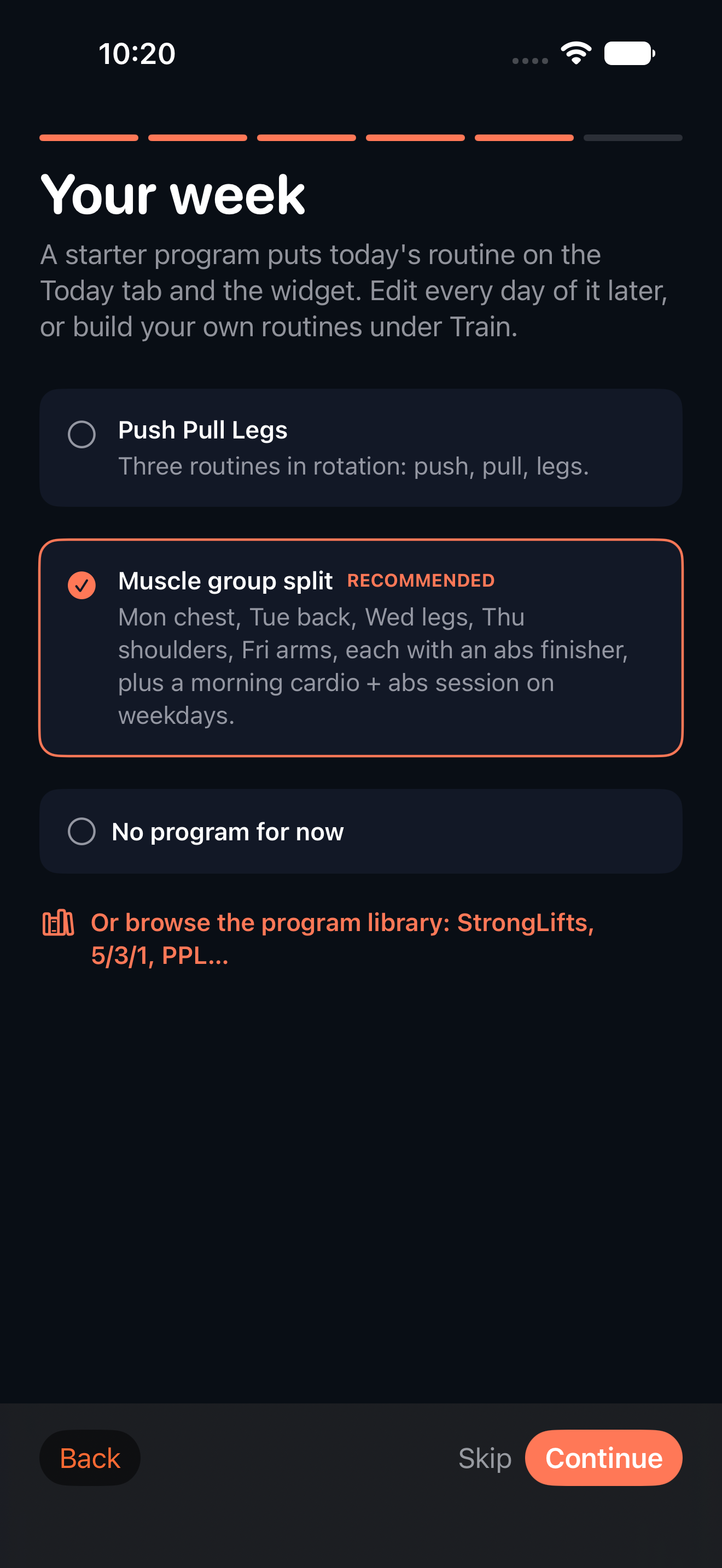 gym: gym iphone onboarding step 3