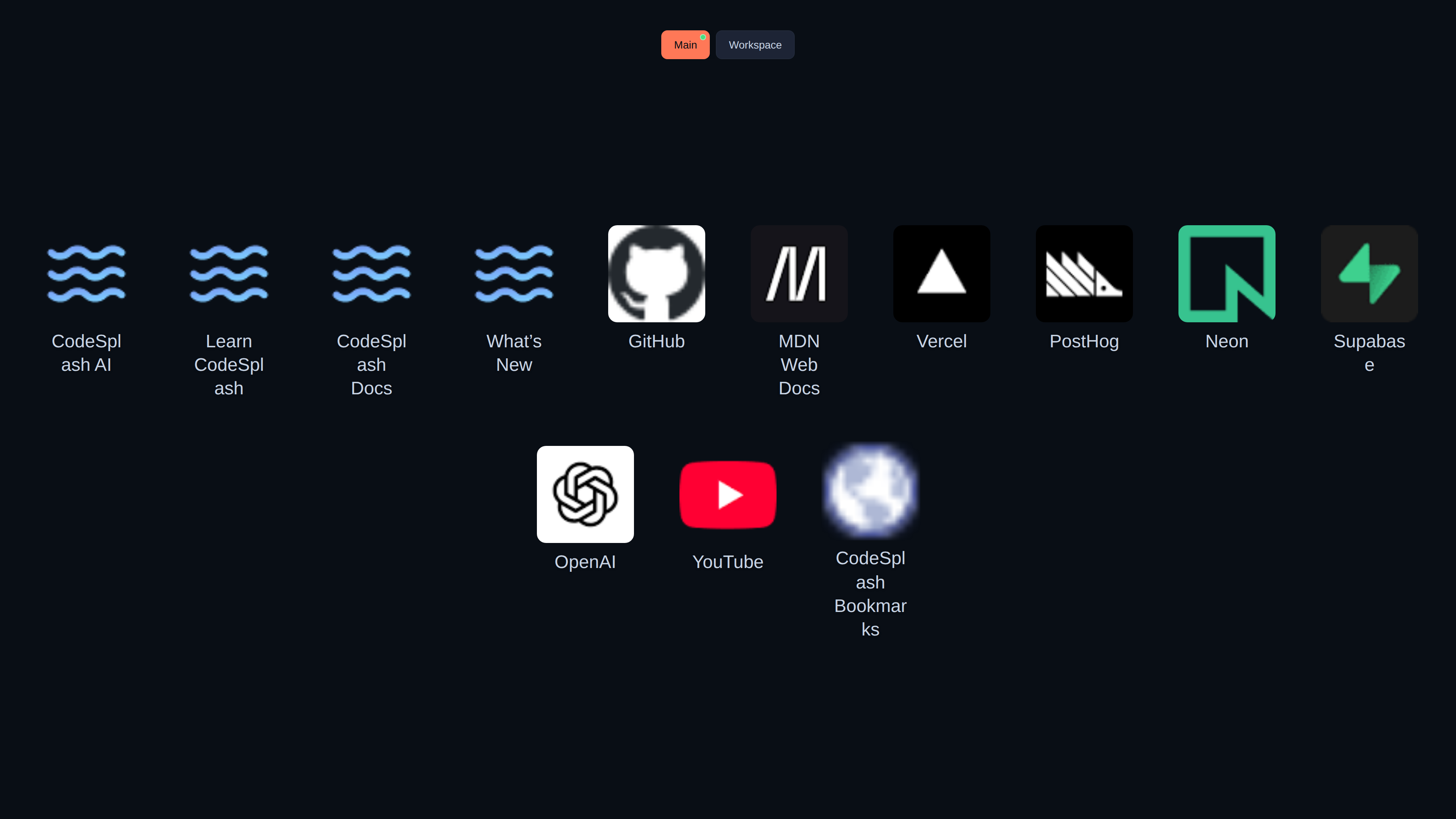 homepage: homepage folder organization